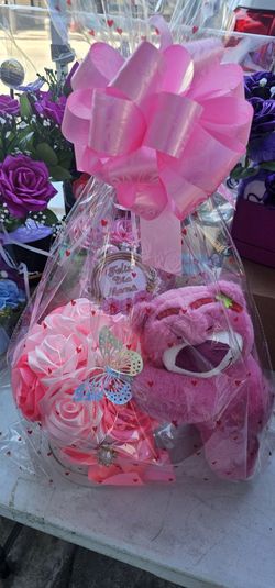 Arreglito Con Oso, Chocolates Y Flores Eternas 