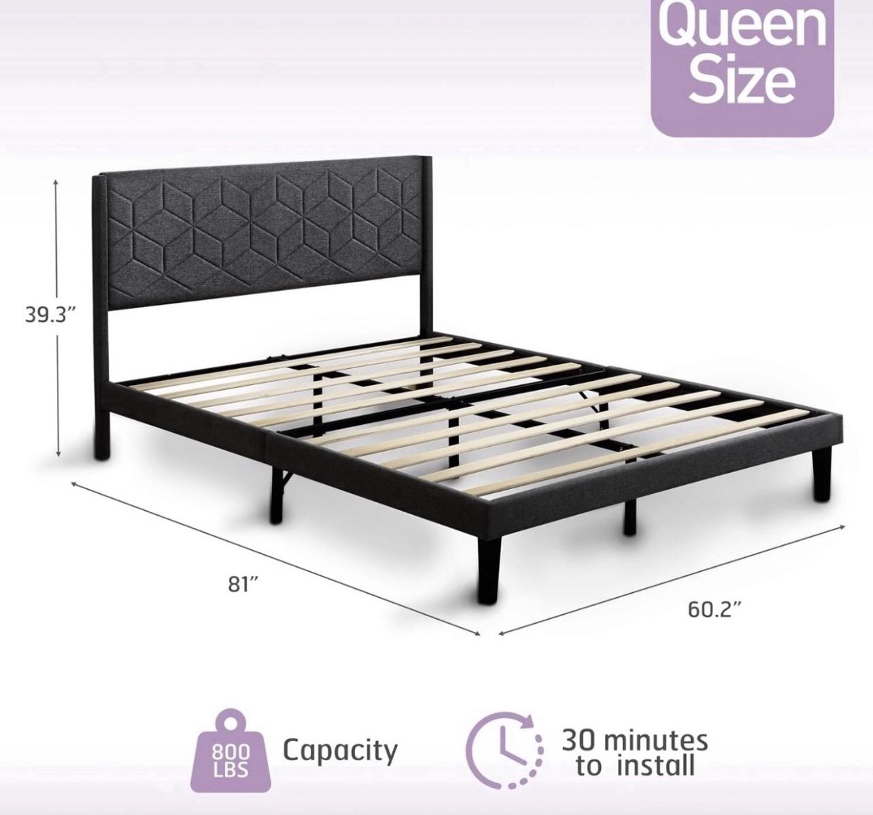 Queen Bed Frame New In Box Delivery 🚚 Available