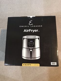 Emeril Lagasse 6-Qt. 1700 Air Fryer Stainless Steel Dishwasher Safe 6 Quart
