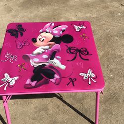 Minnie Mouse, Table And Chair For Children