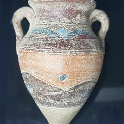 Greek amphora design pottery vessel w/ Pedestal