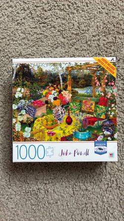 Milton Bradley jigsaw puzzle LAKESIDE RETREAT no missing pieces