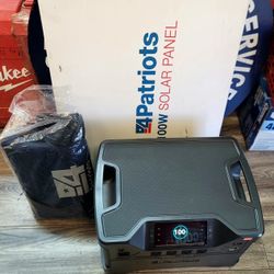 Patriot Power Solar Generator 2000X & Solar Panel  (Brand New)