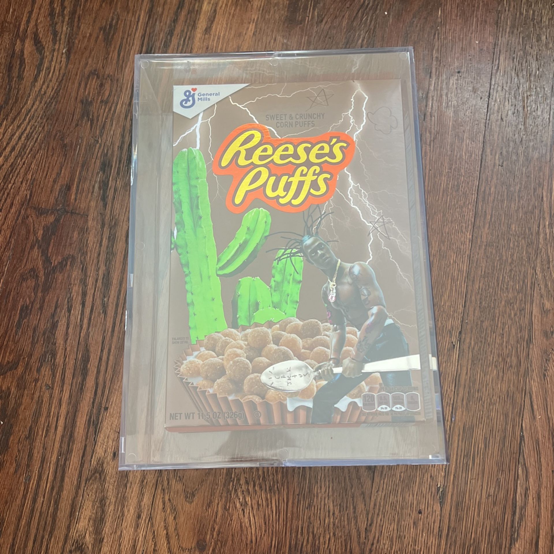  Travis Scott x Reese's Puffs Cereal Limited Edition Box w/ Acrylic Case (Not Fit For Human Consumption)