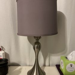 Silver Lamp and Shade