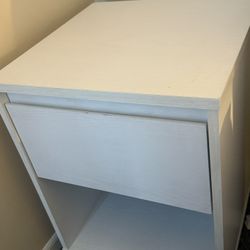 2 White Nightstands 