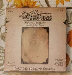 Tim Holtz Alterations ATC with corners bigz die