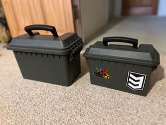 Two plastic ammo cans like new