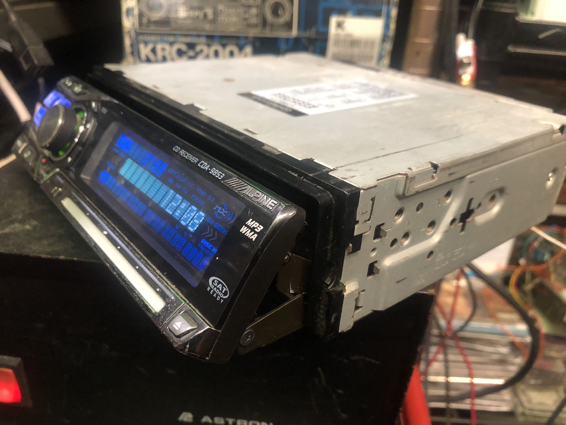 Old School 2005 Alpine CDA 9853 CD player with MP3/WMA playback