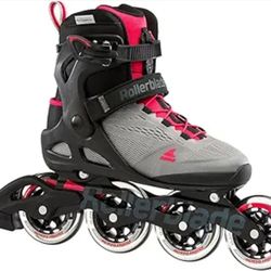 Rollerblade Macroblade 90 Women's Adult Fitness Inline Skate, Neutral Paradise Pink