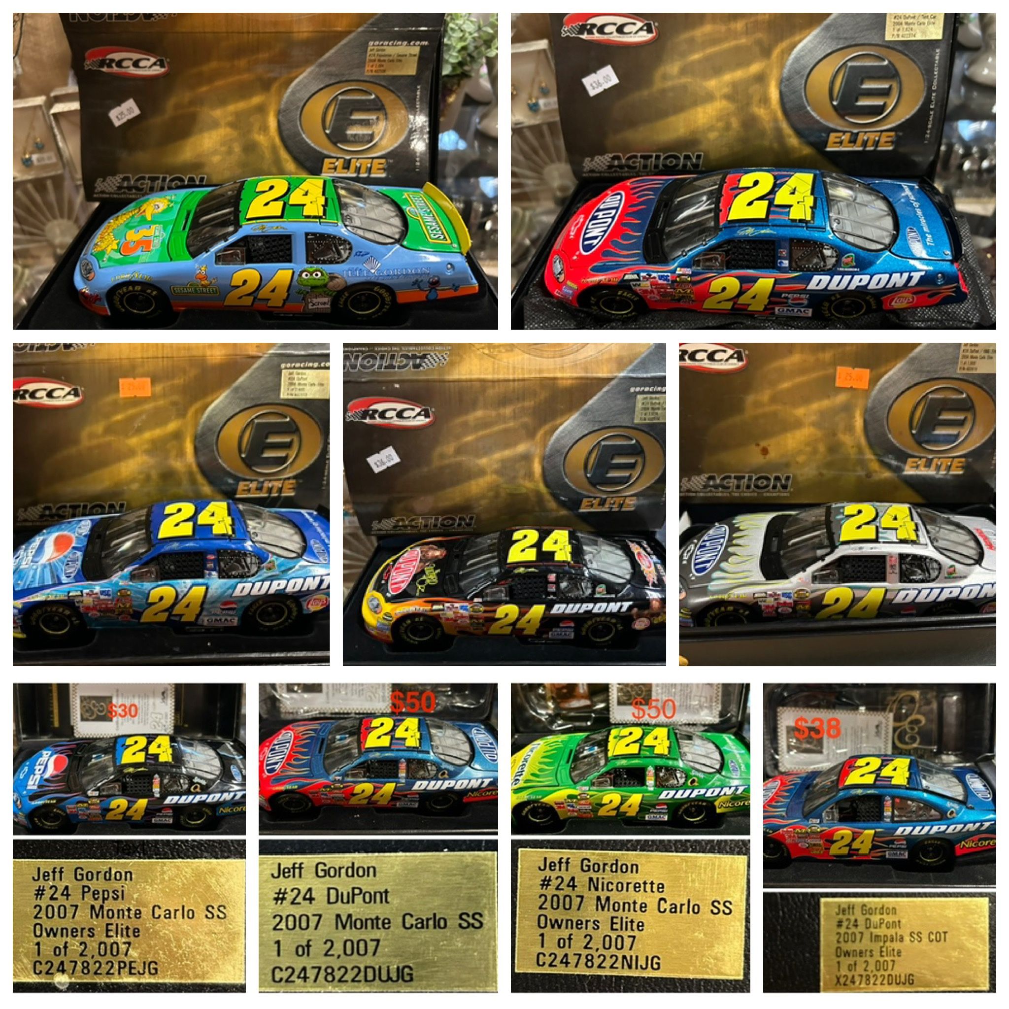 Jeff Gordon diecast collectible cars