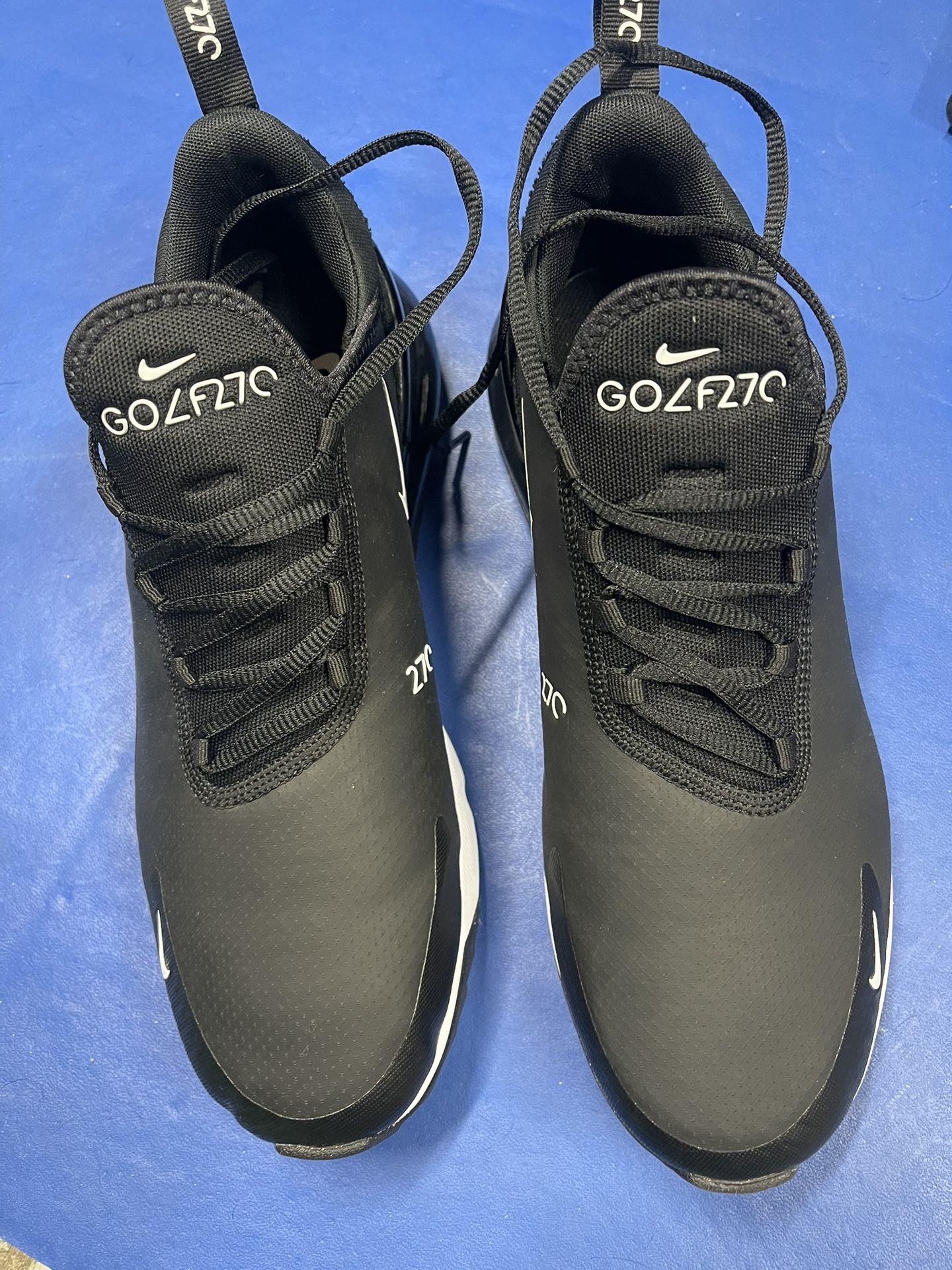 Nike Air Max 270 Golf Shoes Black/White/Hot Punch Limited Edition