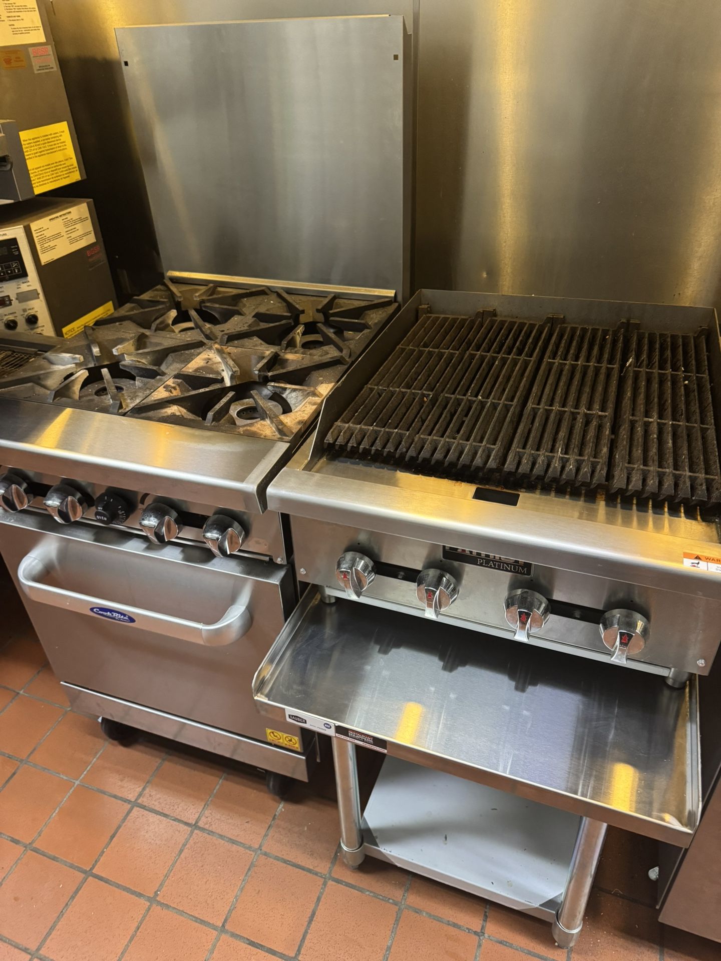 Cook rite Stove Top With Oven 4 Burner Commercial With Patriot Platinum Counter Top 4 Burner Grill