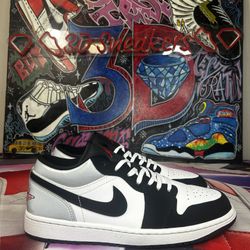 Jordan Retro 1 Low “White Black Matte Silver”