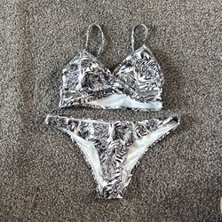 Palm Printed Bathing Suit