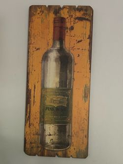 Wooden wall wine hangings