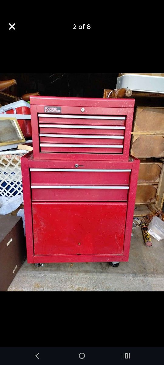 Huge Rolling Toolbox Full Of Tools