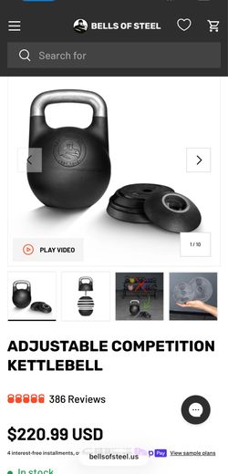 12-20KG Bells of Steel adjustable kettlebell