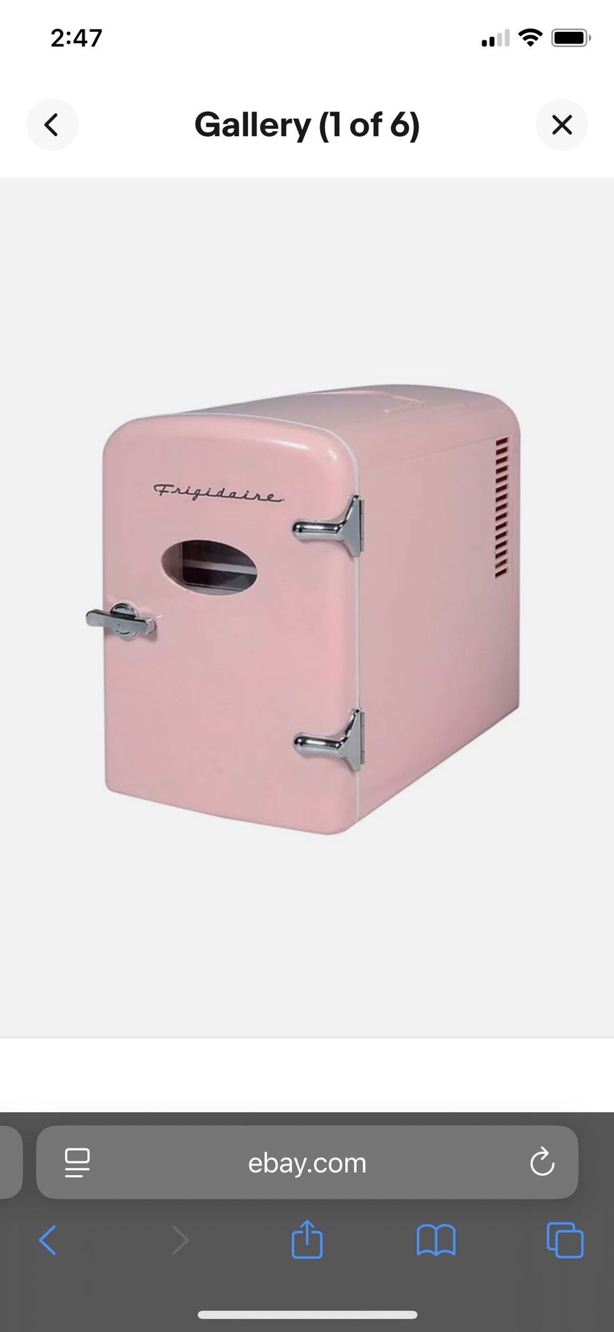 Pink Frigidaire Retro Mini Fridge (for Travel or Counter)