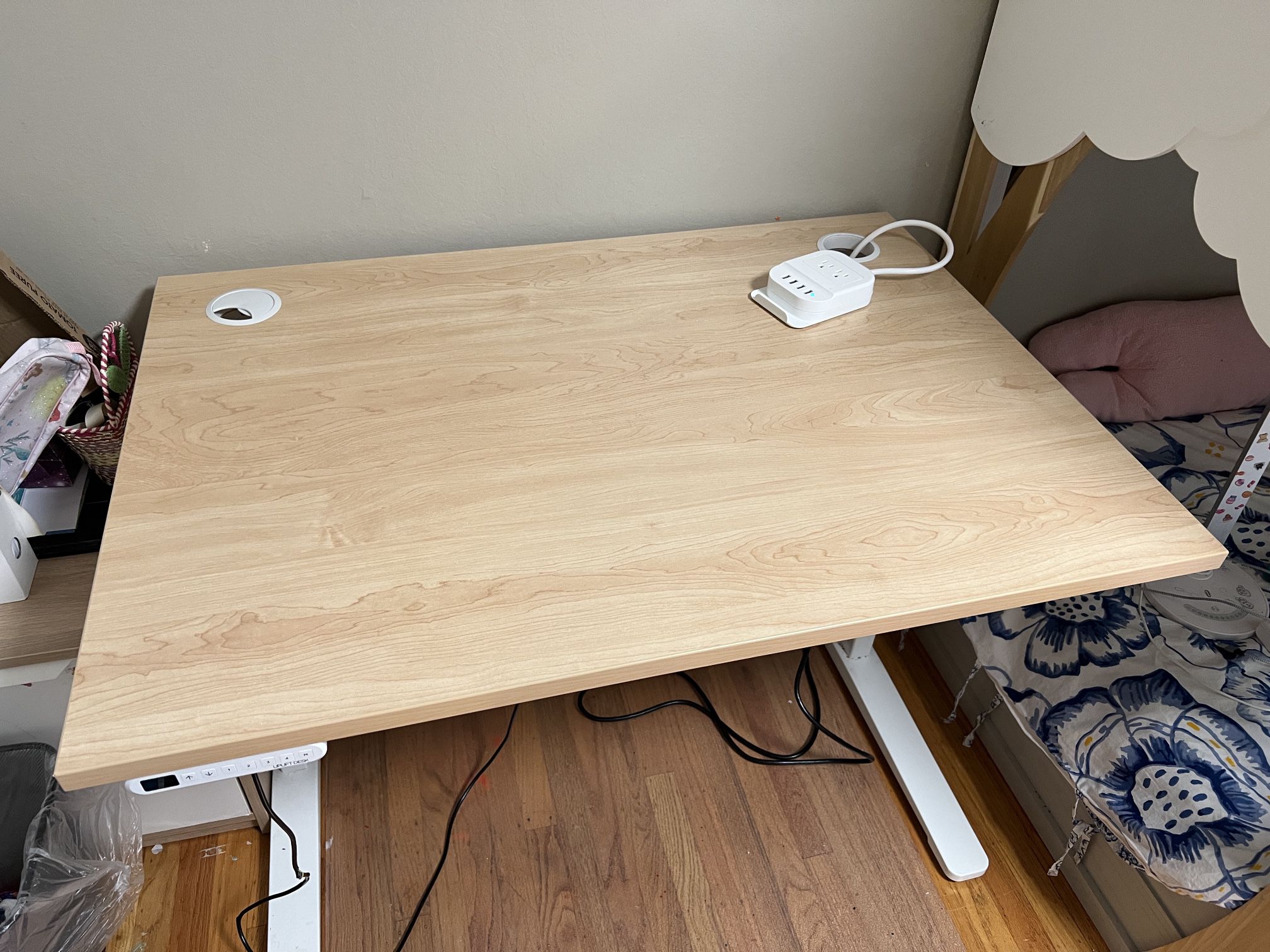 Uplift Standing Desk Rubberwood White 42” Width x30” Deep