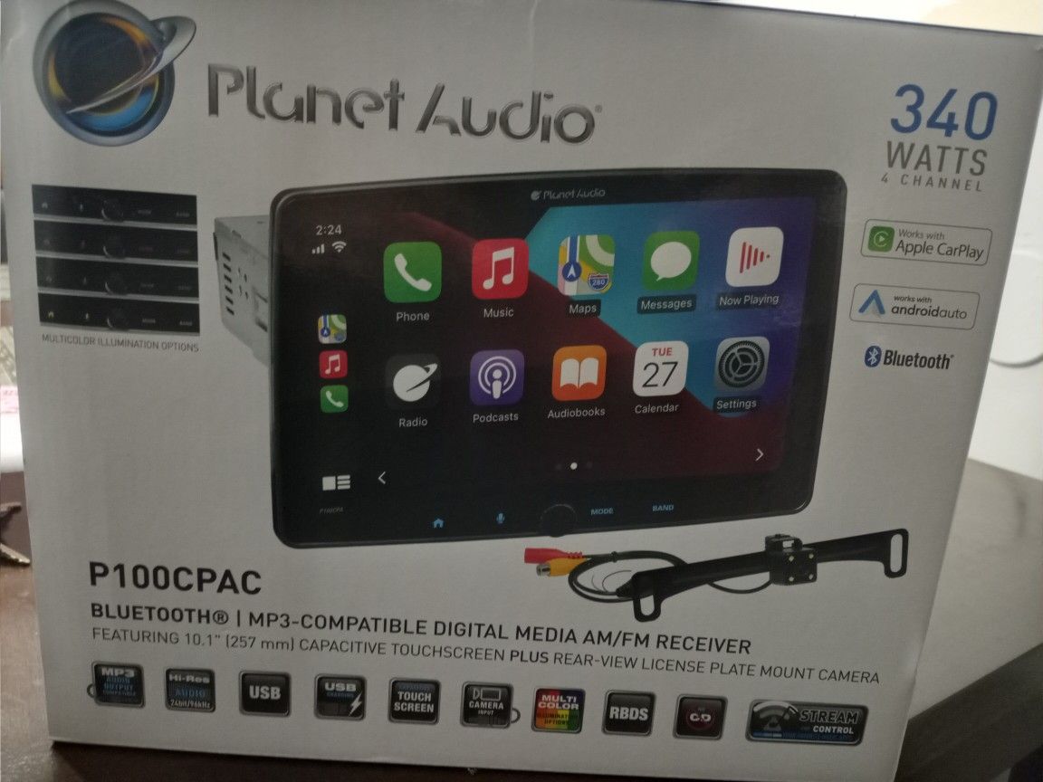 Planet Audio 10.1" P100CPAC Apple/Android Carplay Receiver