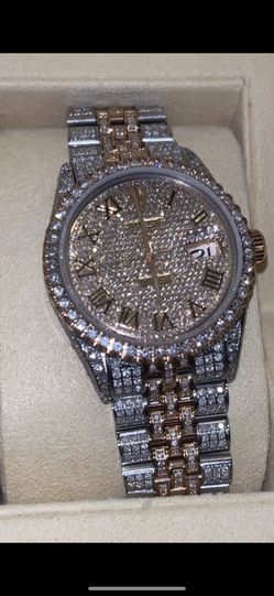 Rolex 2 Tone Rose Gold Datejust 36mm Roman Numeral Dial