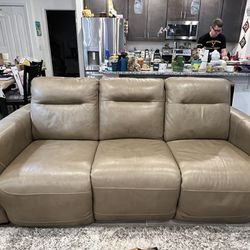 Leather Sofa With Reclining Ends