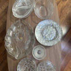 20 Pieces Various Glass Plates (new/gently Used)