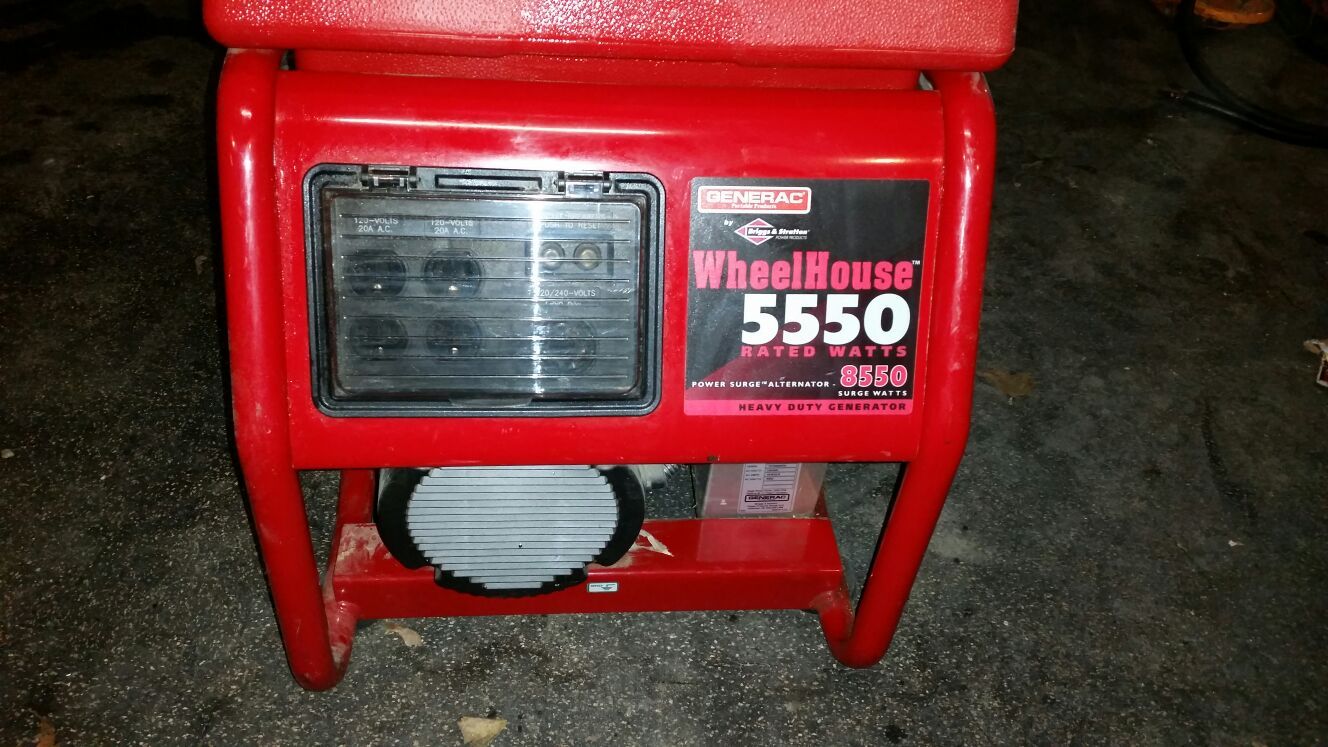 Generac wheelhouse generator 5550/8550 watts. .