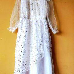 Spooktacular Creations Angel princess Halloween costume dress gown tule women's Size L Large long