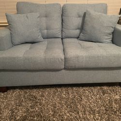 Light Blue Couch And Loveseat