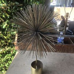 Authentic NOT Reproduction Curtis Jere Atomic “Urchin” Pom Pom  Decor on Gold Chrome Base: 