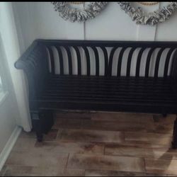 Black Wooden Bench