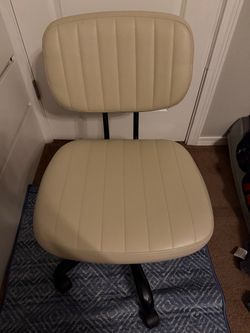 Cream Rolling Office Chair