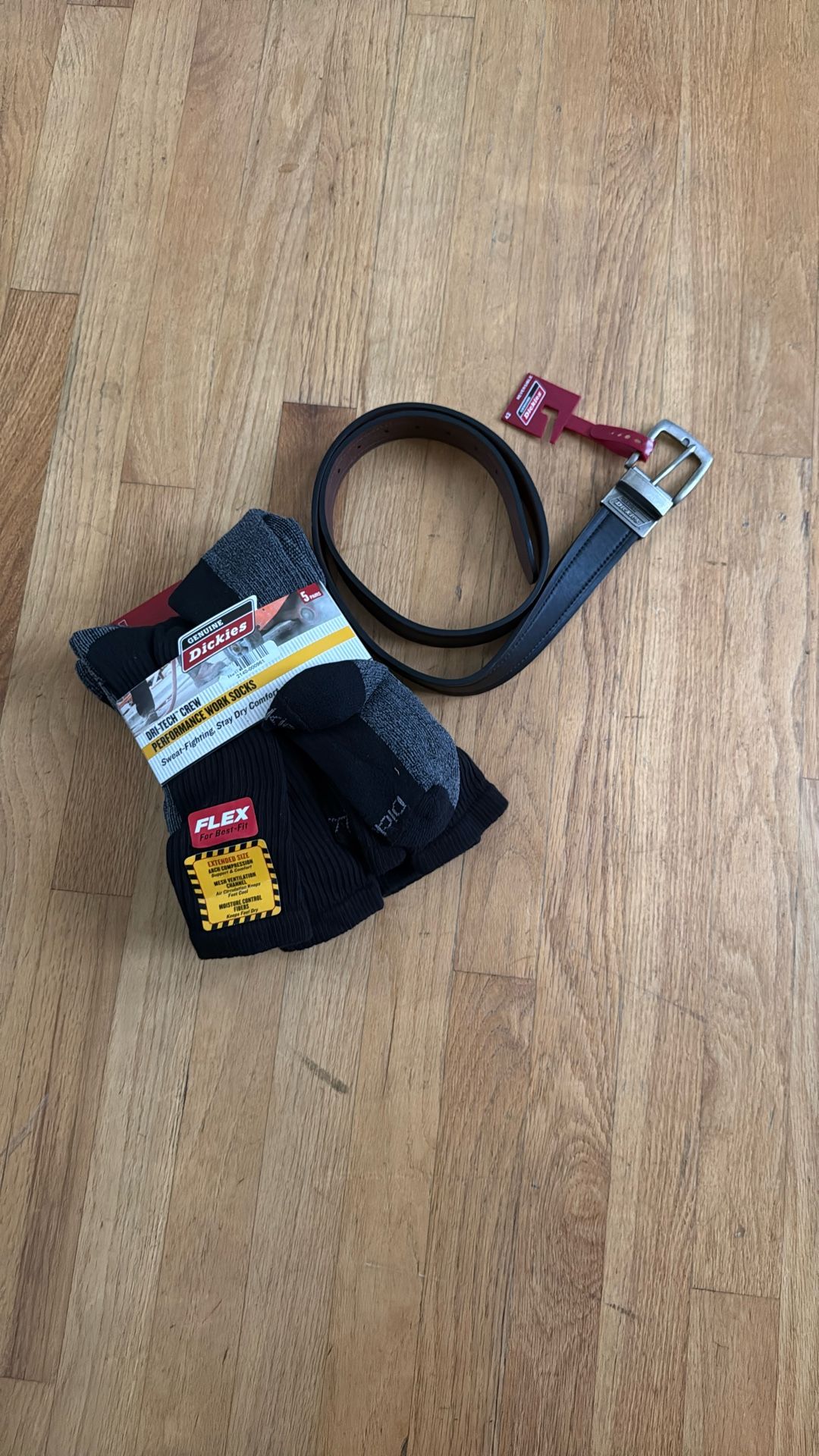 Men’s Belt & Socks New 