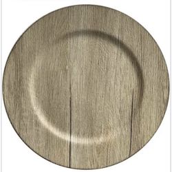 Wood Grain Chargers 