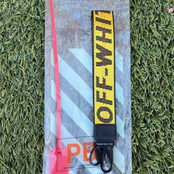 Off White Keychain Classic Yellow Brand New 