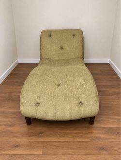 Green Olive Tufted Chaise Lounge Chair
