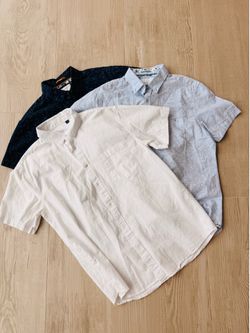 3 Men’s Short Sleeve Button-Up Shirts (Size Medium) – Cactus Man & More – Excellent Condition