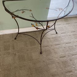 Glass Half End Table 