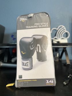Everlast Elite Pro Style Training Gloves, Black, 14 oz