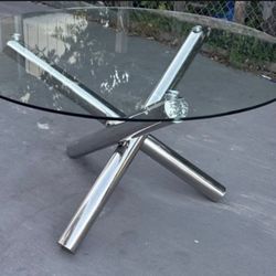 dining set With 4 Leather Chairs . Price Including Delivery 