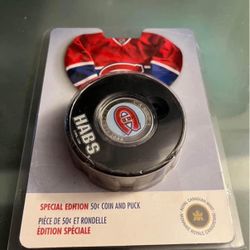 2009 NHL Montreal Candiens 50 Cent Coin Puck Special Edition