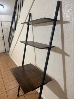 Leaning Ladder style bookshelf desk