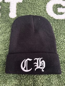 Black Chrome Hearts “CH” Beanie