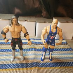 Vintage 2003 WWE Figures Edge Vs Kurt Angle