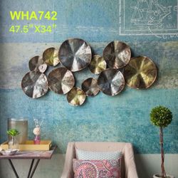 47.5”Metal Floral Nature Wall Accent