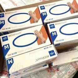  * 7 Boxes Accu touch Vinyl Exam Gloves, Medium , Box/100