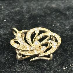 14k Rose Gold brooch and pendant