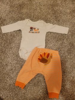 1st Thanksgiving Long Sleeve Bodysuit and Pants Set